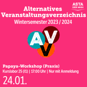 📖⁉️ AVV - Papaya-Workshop: Praxis ⁉️📖 @ Kurslabor 25 (I1)