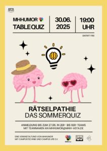 Fachschaft geöffnet! 🥼 @ J2, direkt neben dem Wohnzimmer