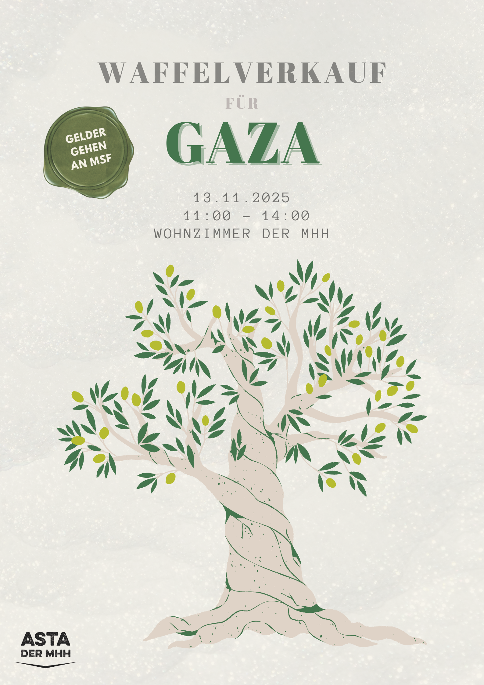 Waffelverkauf für Gaza 🧇 @ Wohnzimmer, J02