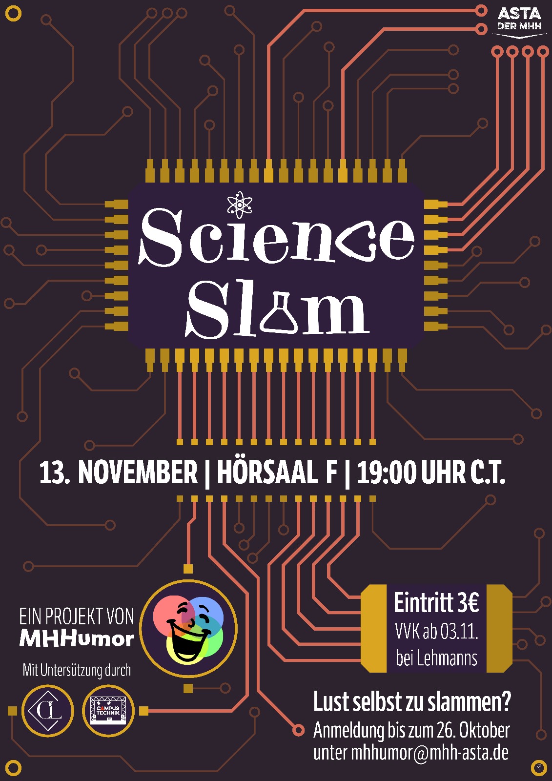 MHHumor: Science Slam 🎤🧪 @ Hörsaal F, J01